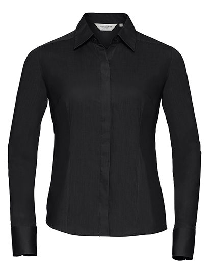 Ladies´ Long Sleeve Fitted Polycotton Poplin Shirt