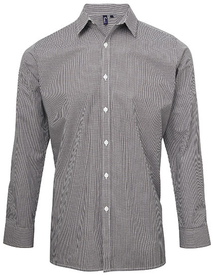 Men´s Microcheck (Gingham) Long Sleeve Cotton Shirt