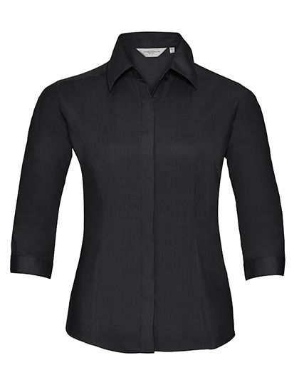 Ladies´ 3/4 Sleeve Fitted Polycotton Poplin Shirt